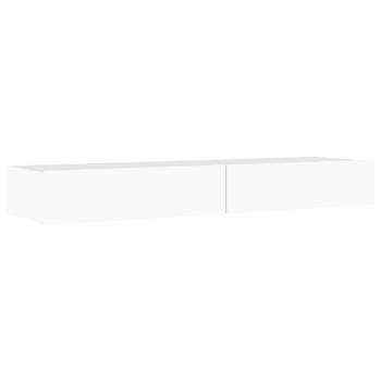 ARDEBO.de - TV-Schrank mit LED-Leuchten Weiß 120x35x15,5 cm