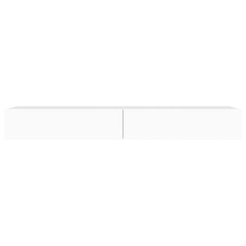 TV-Schrank mit LED-Leuchten Weiß 120x35x15,5 cm