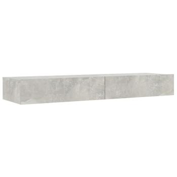 ARDEBO.de - TV-Schrank mit LED-Leuchten Betongrau 120x35x15,5 cm