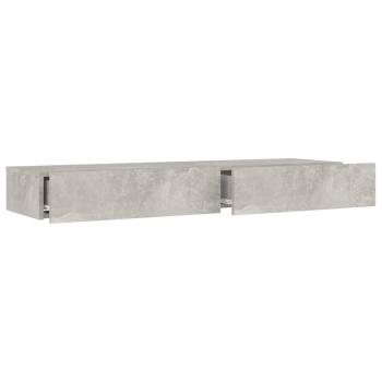 TV-Schrank mit LED-Leuchten Betongrau 120x35x15,5 cm
