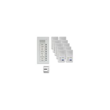 ARDEBO.de TCS PPUF10-EN/02 pre:pack Audio Unterputz für 10 Wohneinheiten, mit Außenstation PUK, 10 Klingeltasten + 10 x Freisprecher ISW3030 + Steuergerät BVS20
