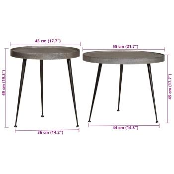 Couchtisch 2 Stk. Silbern Holzwerkstoff