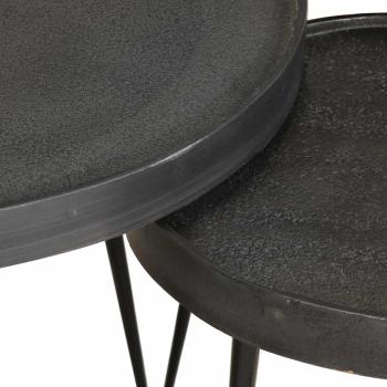 Couchtisch 3 Stk. Schwarz Holzwerkstoff