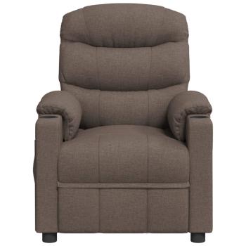 Massagesessel Taupe Stoff