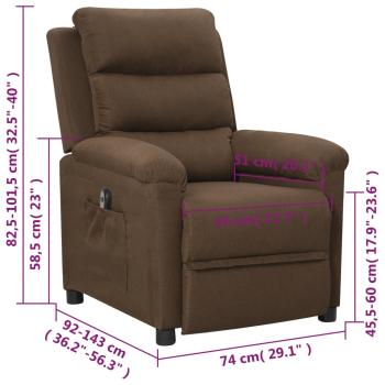 Relaxsessel Elektrisch Braun Stoff