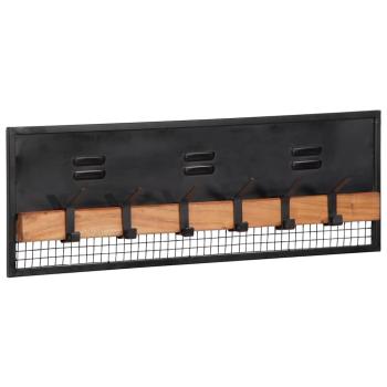 Wandgarderobe 90x11x30 cm Massivholz Mango