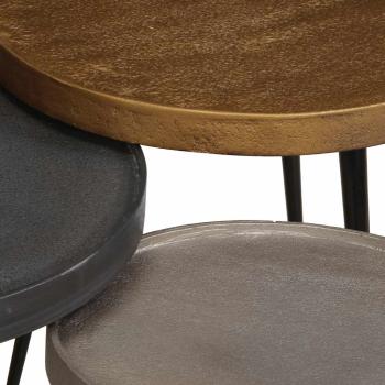 Couchtisch 3 Stk. Mehrfarbig Holzwerkstoff