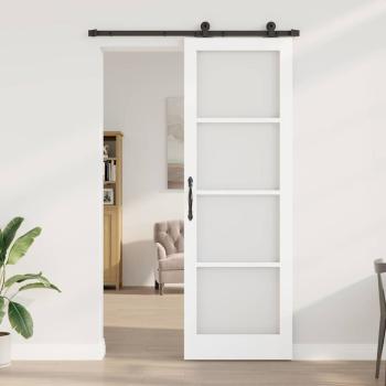 Schiebetür mit Hardware-Set 'ORKDAL'Weiß 78x232 cm