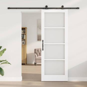 Schiebetür mit Hardware-Set 'ORKDAL'Weiß 78x211 cm