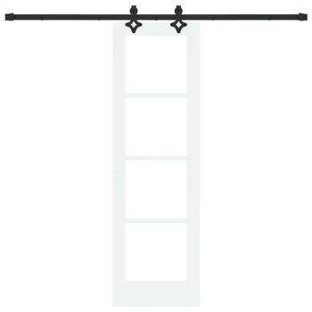 Schiebetür mit Hardware-Set Weiß 61x198.5 cm Massivholz Kiefer