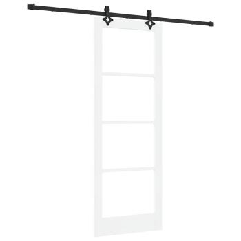 Schiebetür mit Montageset Weiß 78x211 cm Massivholz Kiefer