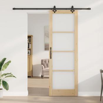 Schiebetür mit Hardware-Set 78x232 cm Massivholz Kiefer