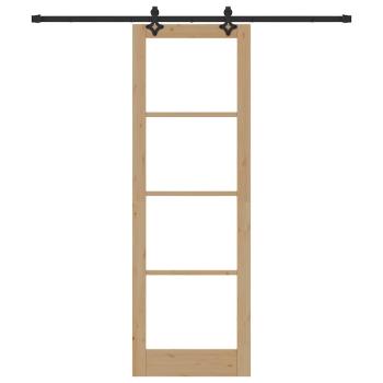 Schiebetür mit Hardware-Set 78x232 cm Massivholz Kiefer