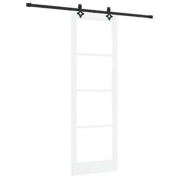 Schiebetür mit Hardware Set Weiß 78x232 cm aus Kiefernholz
