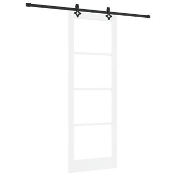 Schiebetür mit Hardware-Set Weiß 83x232 cm Massivholz Kiefer