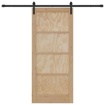 Schiebetür mit Beschlagsatz 86x198,5 cm Massivholz Kiefer
