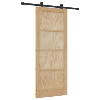 Schiebetür mit Hardware-Set 'ORKDAL'aus Massivholz Kiefer