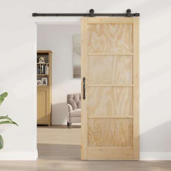 Schiebetür mit Hardware-Set 'ORKDAL'aus Massivholz Kiefer