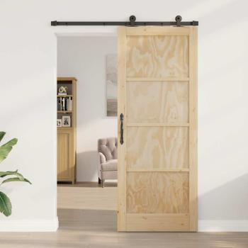 Schiebetür mit Hardware-Set 'ORKDAL'Massivholz Kiefer