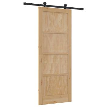 Schiebetür mit Hardware-Set 'ORKDAL'Massivholz Kiefer