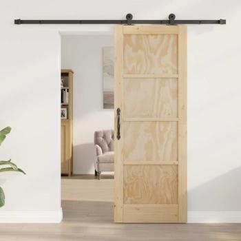 Schiebetür mit Montageset 'ORKDAL'aus Massivholz Kiefer