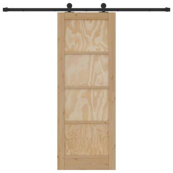 Schiebetür mit Montageset 'ORKDAL'aus Massivholz Kiefer