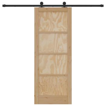 Schiebetür mit Hardware Set 'ORKDAL'aus massivem Holz Kiefer