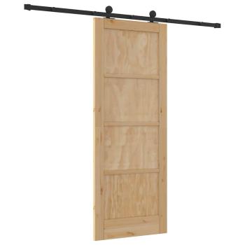 Schiebetür mit Hardware Set 'ORKDAL'aus massivem Holz Kiefer