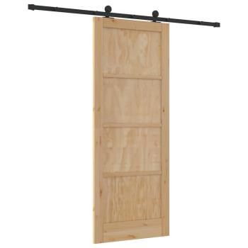 Schiebetür mit Hardware-Set 'ORKDAL'Massivholz Kiefer
