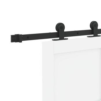 Schiebetür mit Hardware-Set 'ORKDAL'Weiß Massivholz Kiefer