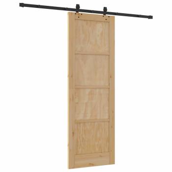 Schiebetür mit Hardware-Set "ORKDAL" aus massivem Kiefernholz