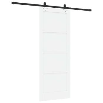 Schiebetür mit Hardware-Set 'ORKDAL'Weiß Massivholz Kiefer