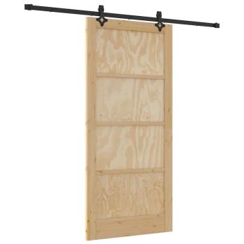 Schiebetür mit Hardware-Set "ORKDAL" Massivholz-Kiefer