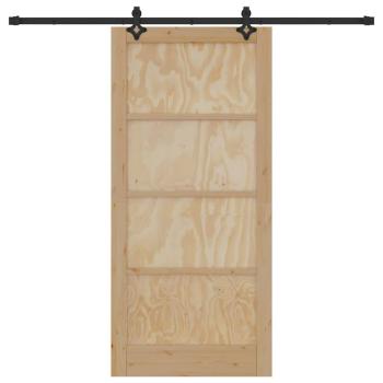 Schiebetür mit Hardware-Set "ORKDAL" Massivholz-Kiefer