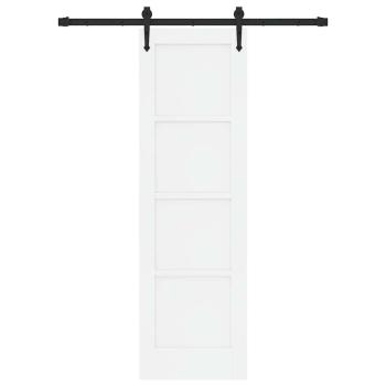 Schiebetür mit Montageset 'ORKDAL'Weiß Massivholz Kiefer