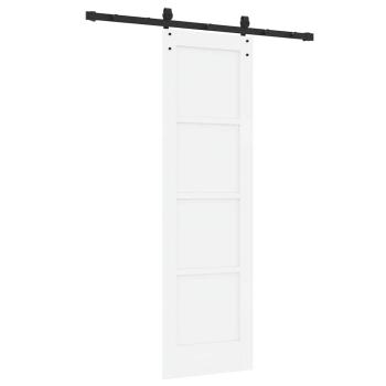 Schiebetür mit Montageset 'ORKDAL'Weiß Massivholz Kiefer