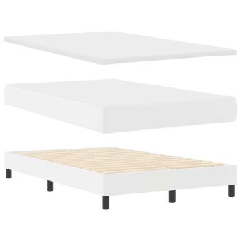 Boxspringbett mit Matratze Weiß Klein Doppel Schwarz