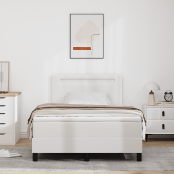Boxspringbett mit Matratze Weiß Klein Doppel Schwarz
