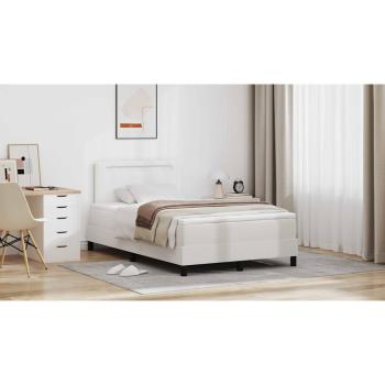 Boxspringbett mit Matratze Weiß Klein Doppel Schwarz