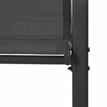 Stapelbare Gartenstühle 6 Stk. Schwarz Textilene
