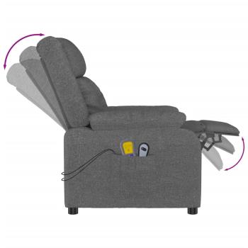 Massagesessel Elektrisch Dunkelgrau Stoff