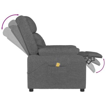 Massagesessel Dunkelgrau Stoff