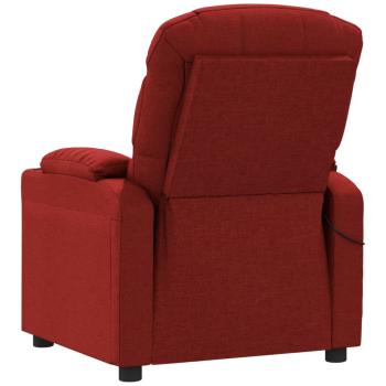 Massagesessel Weinrot Stoff