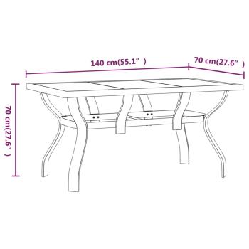 7-tlg. Garten-Essgruppe Braun und Schwarz