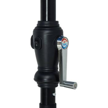 Sonnenschirm mit LED-Beleuchtung Stahl-Mast 300 cm Bordeauxrot