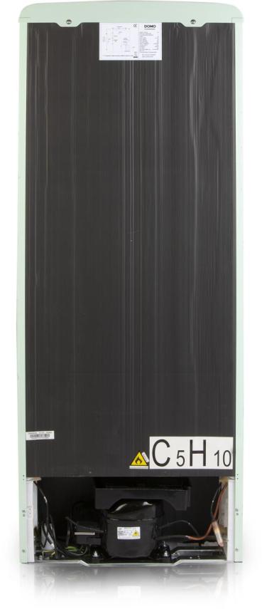 DOMO DO91701R Stand Retro Kühl-Gefrierkombination, 54 cm breit, 218 L, mintgrün