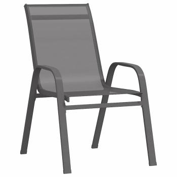 7-teiliges Garten-Essset Grau Textilene und Stahl