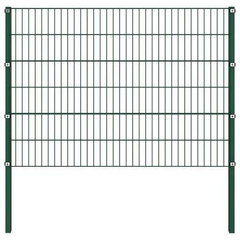 Zaunfeld mit Pfosten Eisen 3,4 x 1,2 m Grün