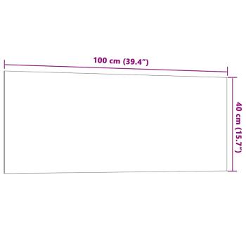 Magnettafel Wandmontage Schwarz 100x40 cm Hartglas