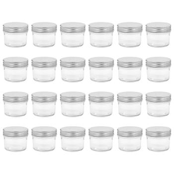 Marmeladengläser mit Silbernen Deckeln 24 Stk. 110 ml